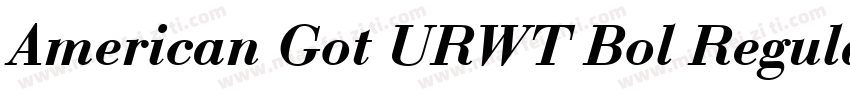American Got URWT Bol Regular字体转换
